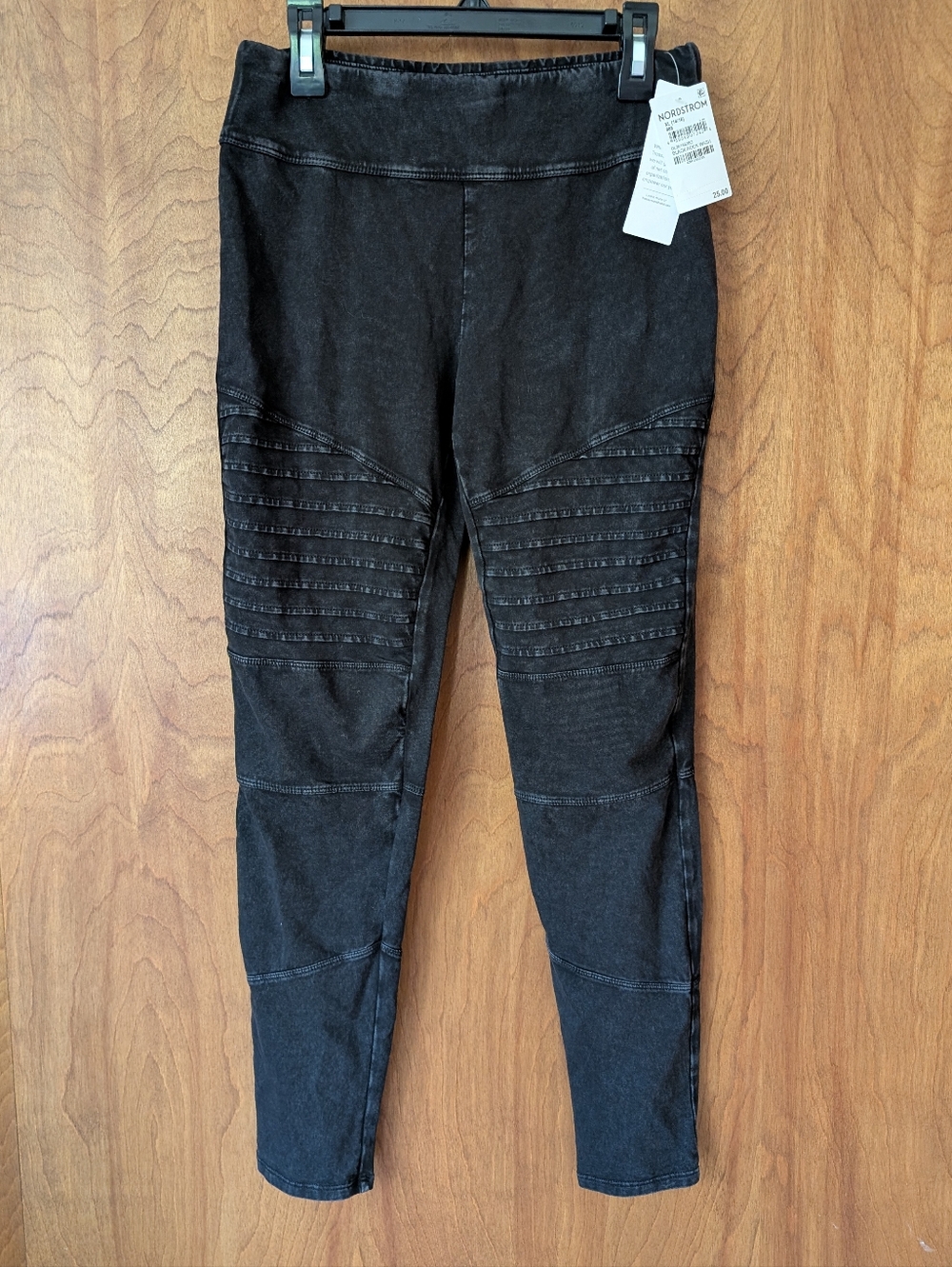 Treasure & Bond Girls Black Moto-Panel Leggings XL 14/16